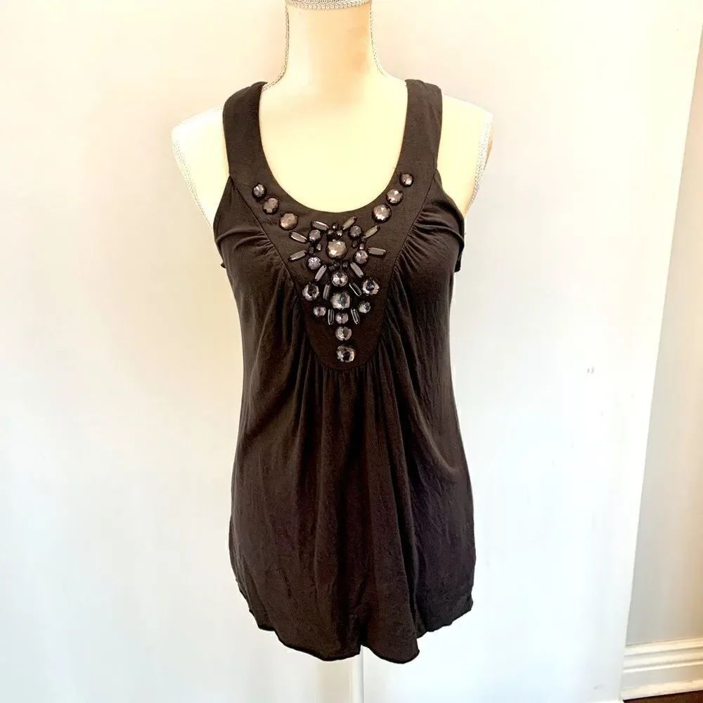 Matty M size medium tank with rhinestone embellishments